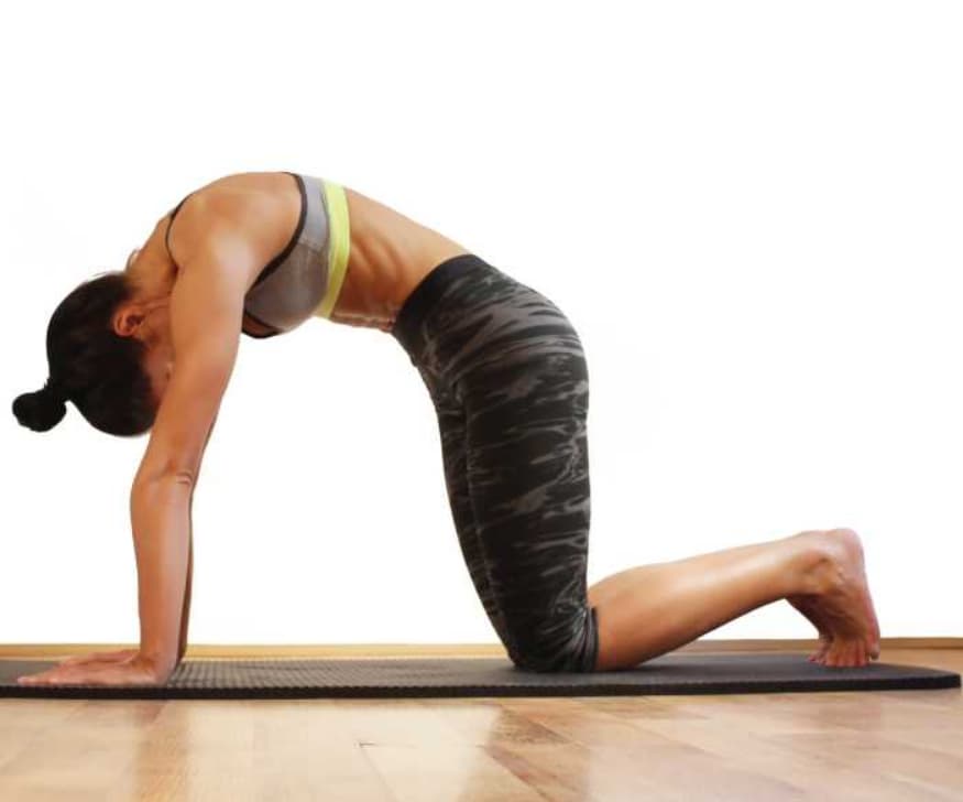 postura de alongamento de yoga