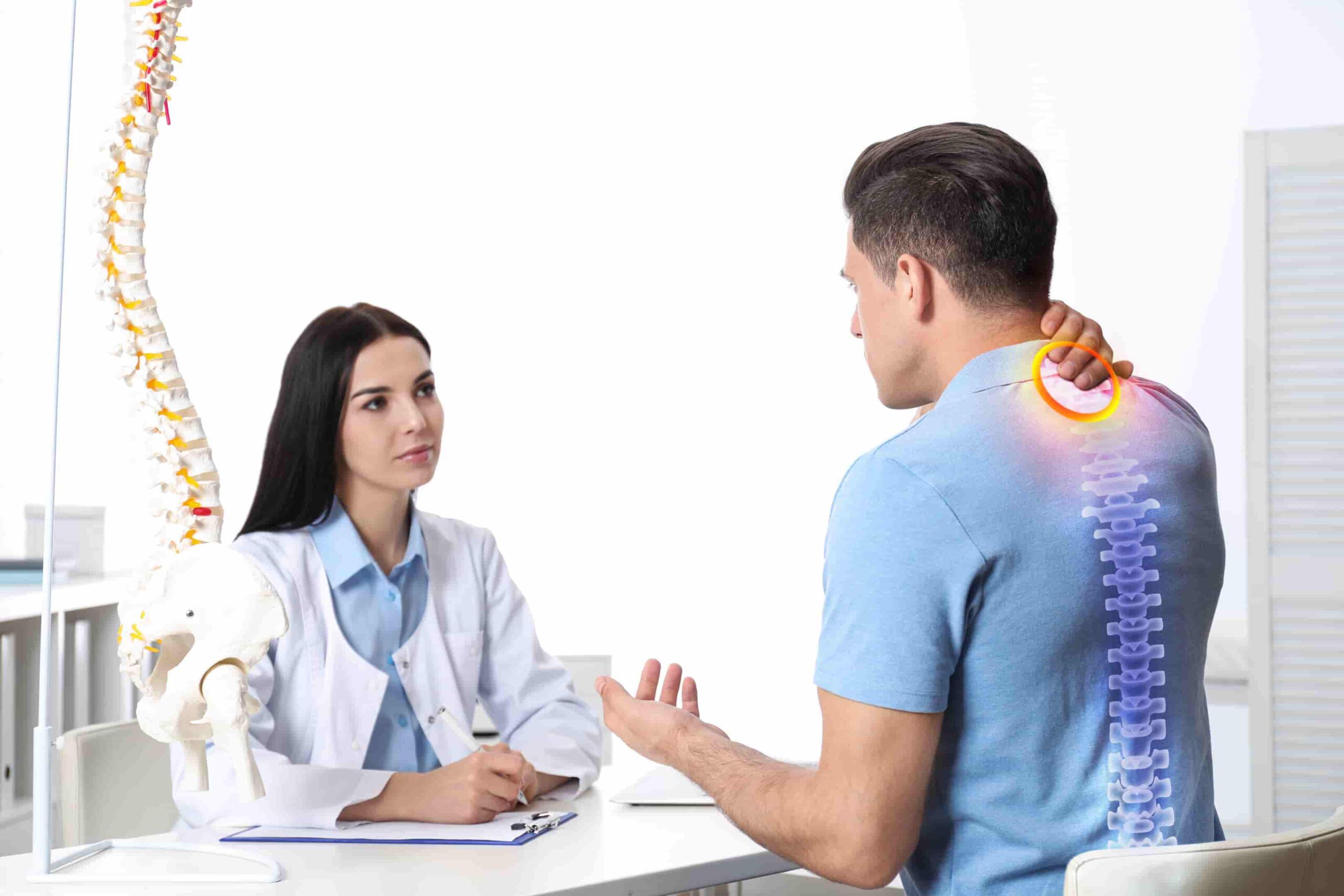 foto da coluna cervical