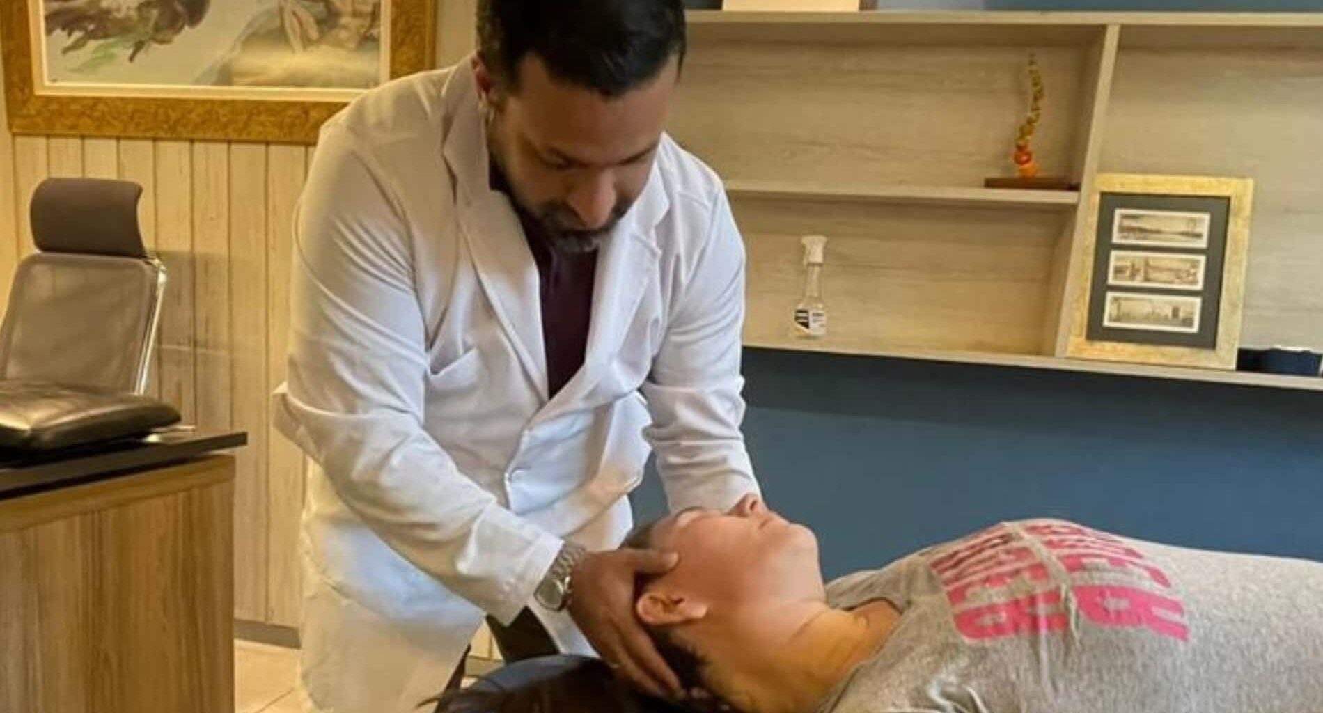 foto de inflamação na coluna cervical